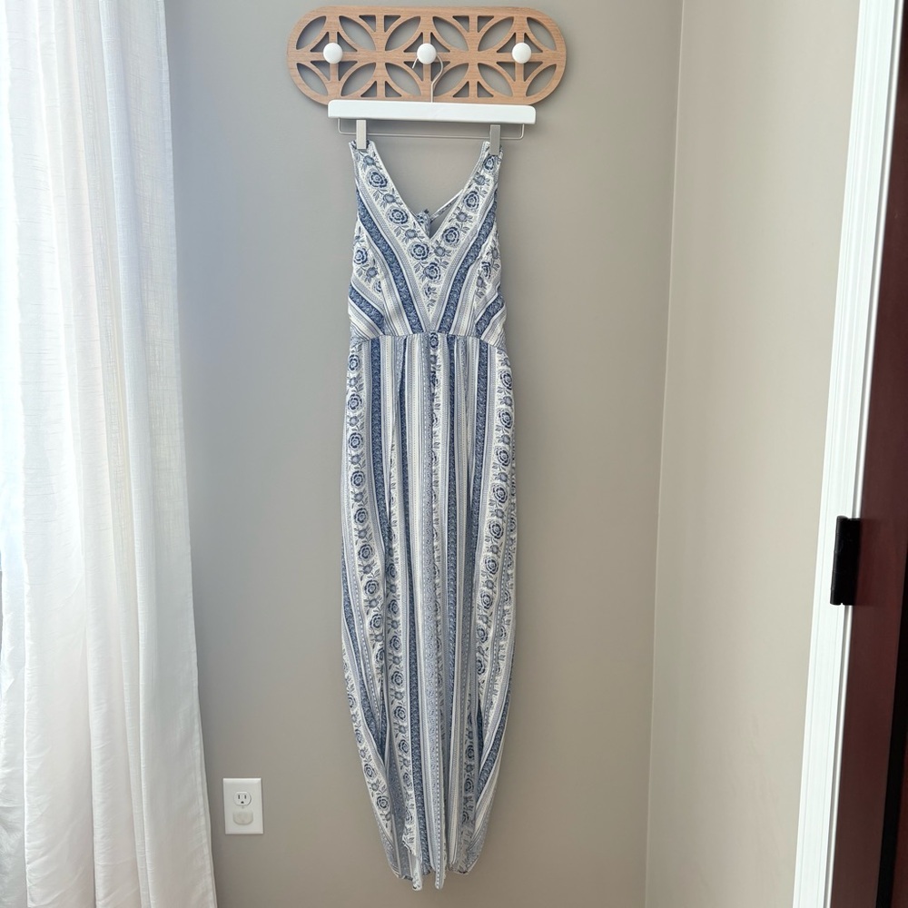American Eagle Outfitters Jumpsuit Blue/White Sz Small